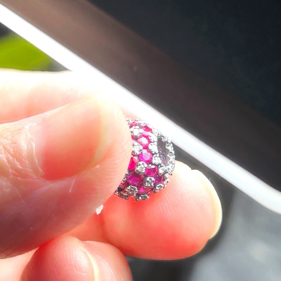 PANDORA Sparkling Pavé Round Pink Charm w/box - Picture 11 of 11